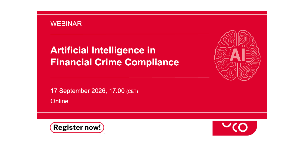 Webinar Artificial Intelligence in Financial Crime Compliance. 