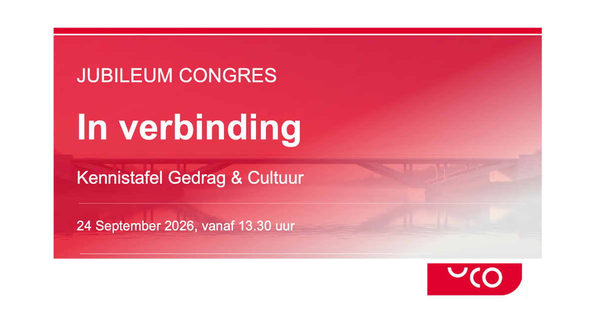 Jubileumcongres Kennistafel Gedrag & Cultuur – In verbinding